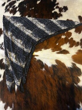 (3 for $25) Black and Gold Snake print Wild Rag